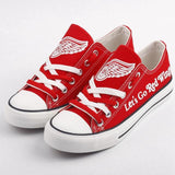 Cheap Custom Detroit Red Wings Shoes Letter Glow In The Dark Shoes Laces