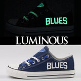 Cheap Price St Louis Blues Shoes For Sale Letter Glow In The Dark Shoes Laces