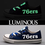 NBA Shoes Custom Philadelphia 76ers Shoes Limited Letter Glow In The Dark Shoes Laces