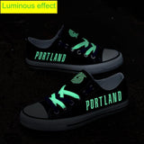 Cheap Portland Trail Blazers Shoes Custom Limited Letter Glow In The Dark Shoes Laces