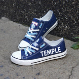 Unique Design Canvas Shoes Print Logo Temple Wildcats