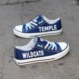 Unique Design Canvas Shoes Print Logo Temple Wildcats