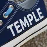 Unique Design Canvas Shoes Print Logo Temple Wildcats
