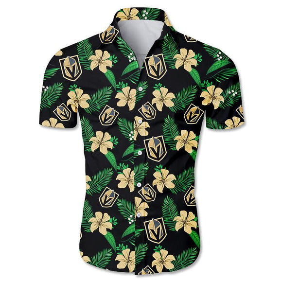 Vegas Golden Knights Hawaiian Shirt Floral Button Up
